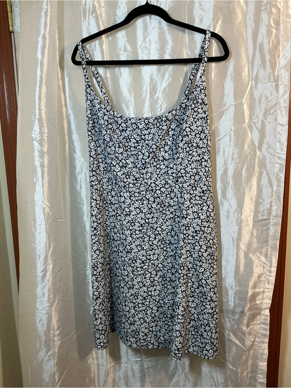 Old Navy Black and White Floral Camisole Dress